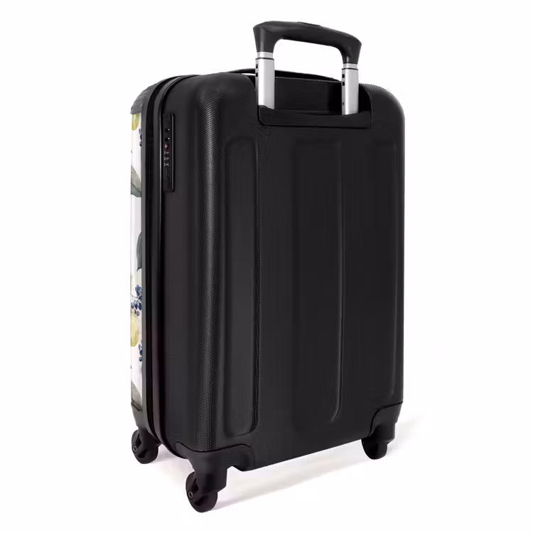Valise - Citron avec motif de fleurs — 4