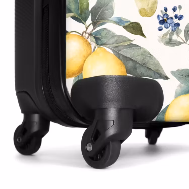 Valise - Citron avec motif de fleurs — 7