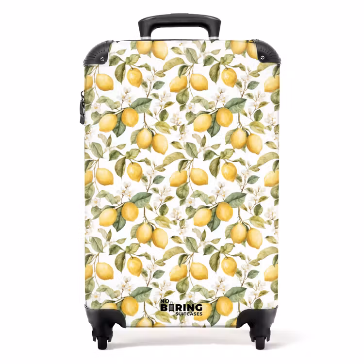 Valise - Lemons pattern yellow green — 1