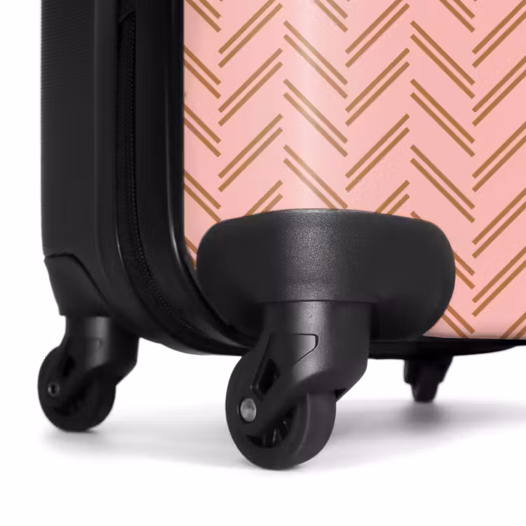 Valise - Motif à chevrons avec des nuances de rose et de brun — 7