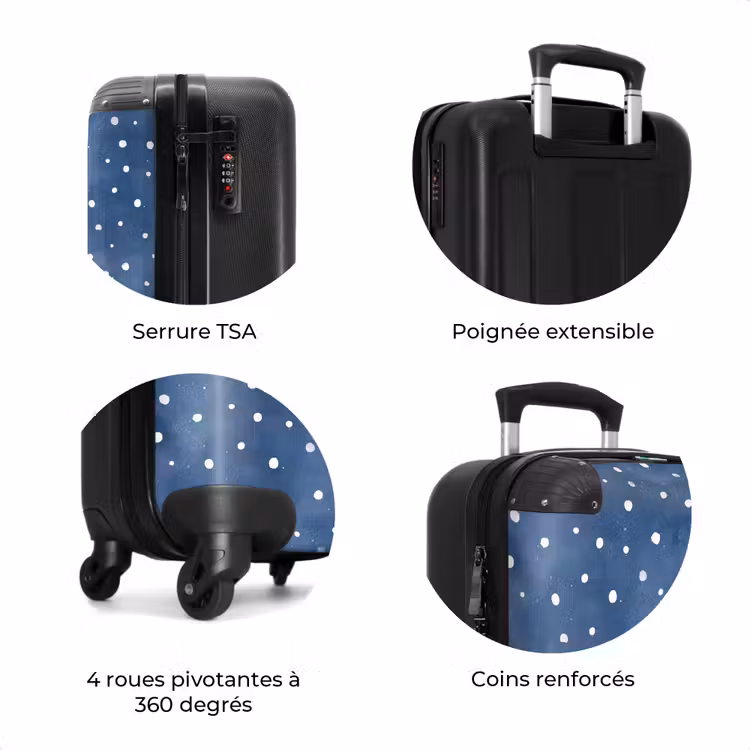 Valise - Motif à points bleu — 8