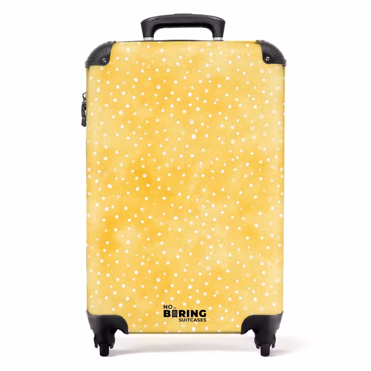 Valise - Motif à pois jaune — 1