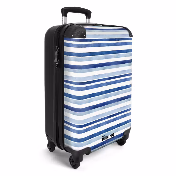 Valise - Motif à rayures bleu — 2