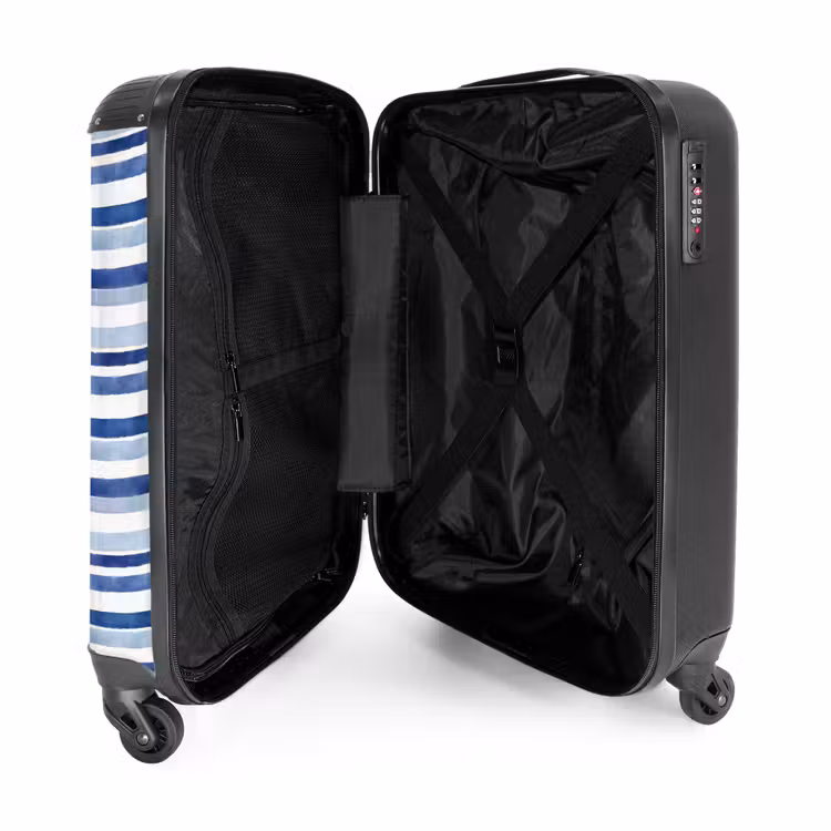 Valise - Motif à rayures bleu — 5