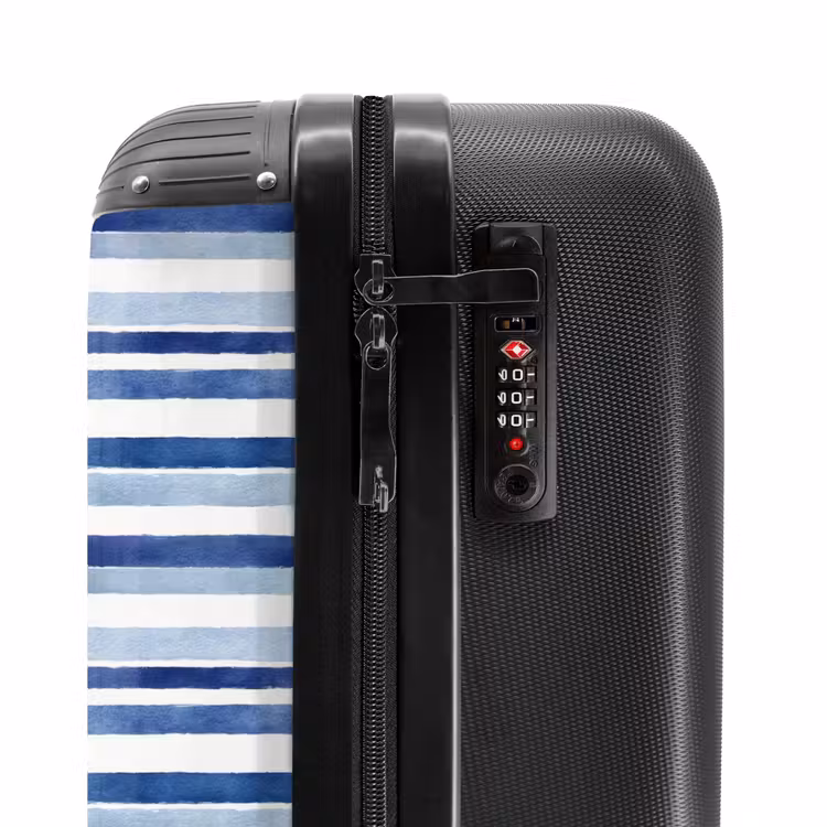 Valise - Motif à rayures bleu — 6