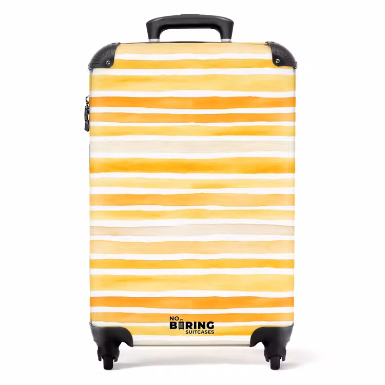 Valise - Motif à rayures jaune — 1