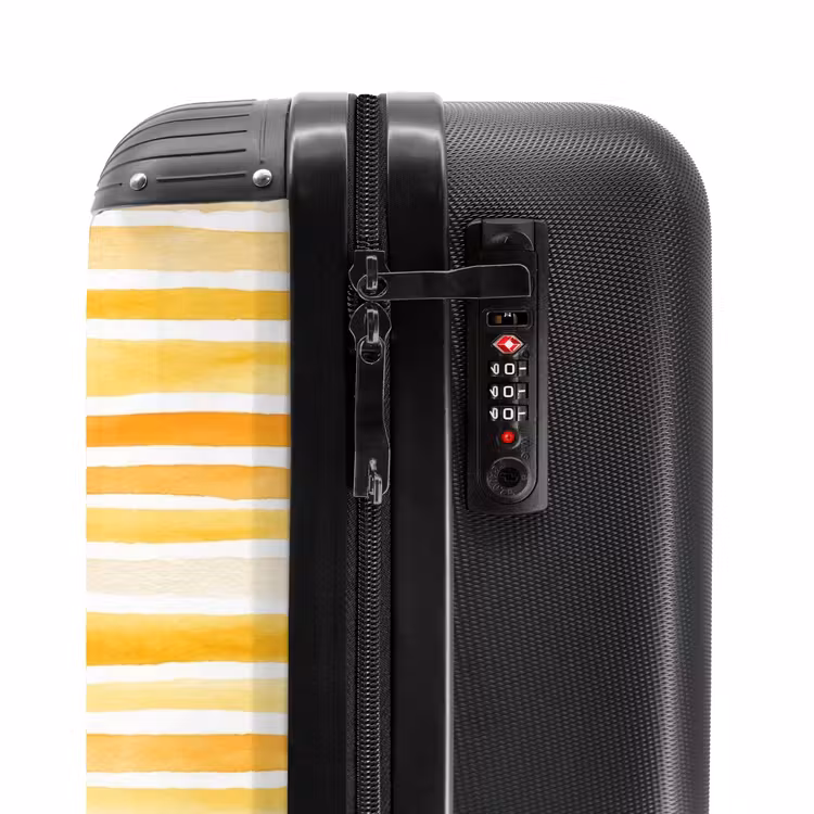 Valise - Motif à rayures jaune — 6
