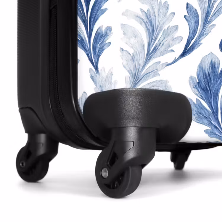 Valise - Motif baroque de feuilles bleues — 7