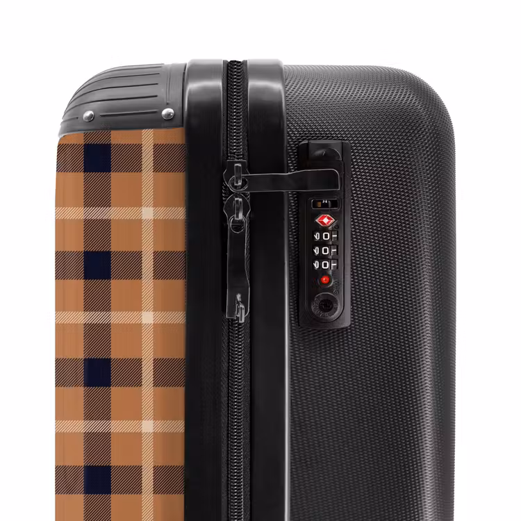 Valise - Motif classique de damier en camel et noir — 6