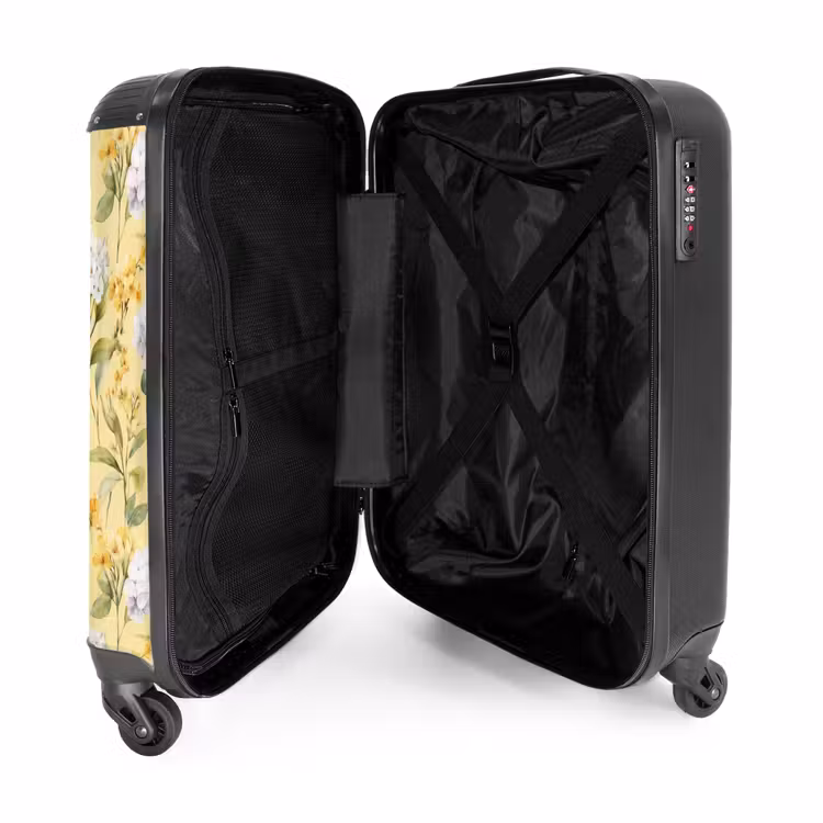 Valise - Motif de fleurs jaune — 5