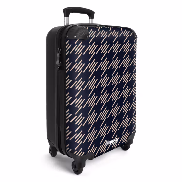 Valise - Motif pied-de-poule foncé avec remplissage à rayures diagonales — 2