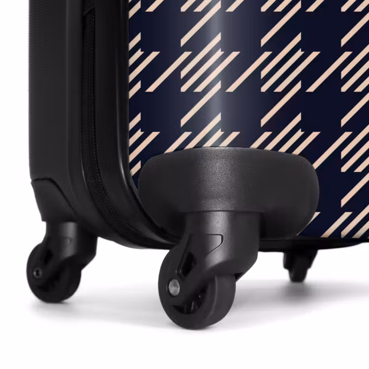 Valise - Motif pied-de-poule foncé avec remplissage à rayures diagonales — 7