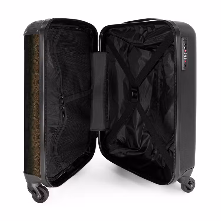 Valise - Peau de serpent brune à écailles symétriques — 4