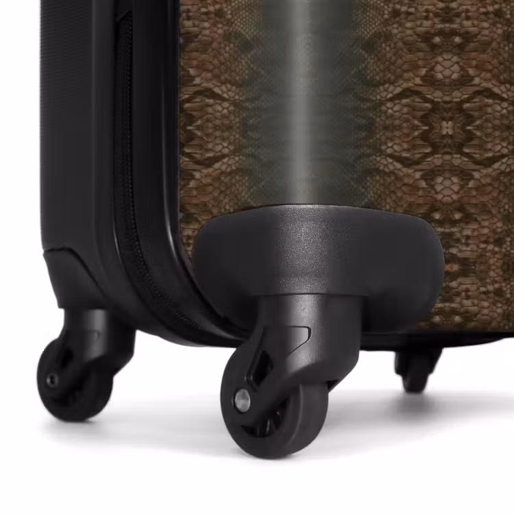 Valise - Peau de serpent brune à écailles symétriques — 6
