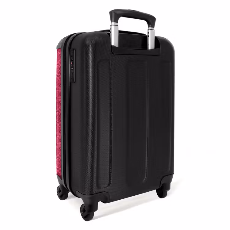 Valise - Peau de serpent rose vif avec structure en écailles symétriques — 3