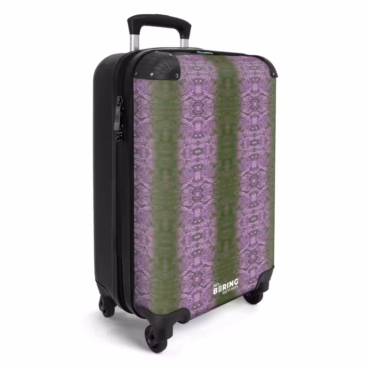 Valise - Peau de serpent violet clair avec structure en écailles symétriques — 2