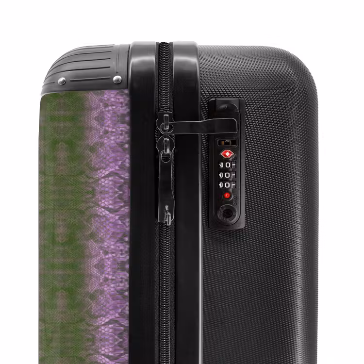 Valise - Peau de serpent violet clair avec structure en écailles symétriques — 5