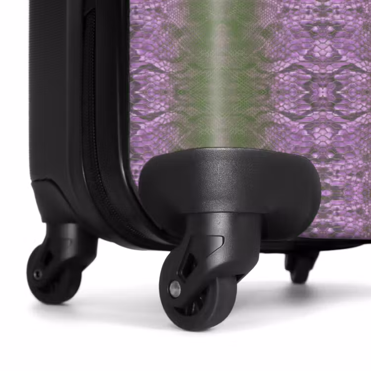 Valise - Peau de serpent violet clair avec structure en écailles symétriques — 6