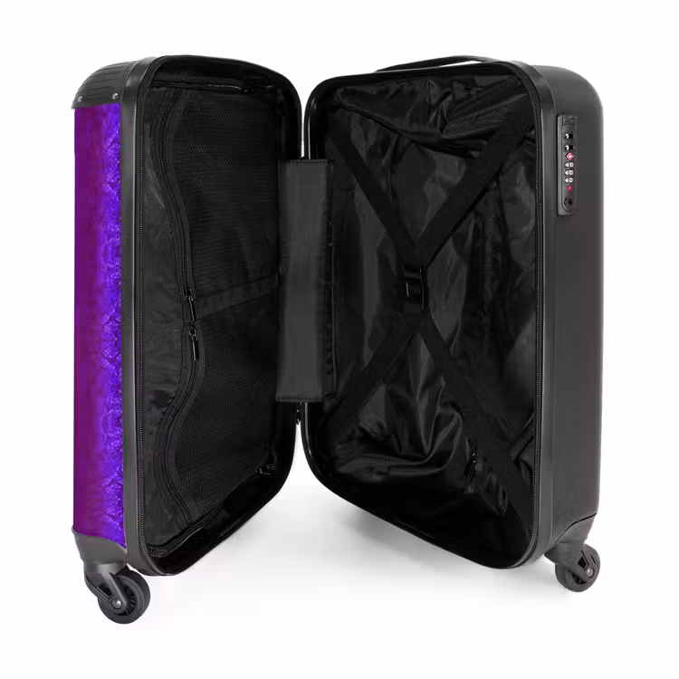 Valise - Peau de serpent violette à écailles symétriques — 4