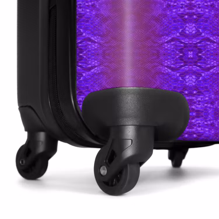 Valise - Peau de serpent violette à écailles symétriques — 6