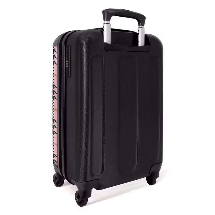 Valise - Structure symétrique à carreaux roses — 4