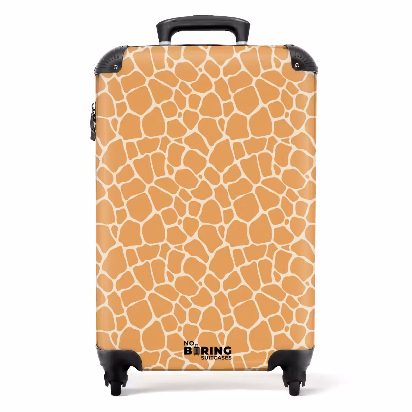 Valise - Motif d'impression de girafe en orange et beige — 1