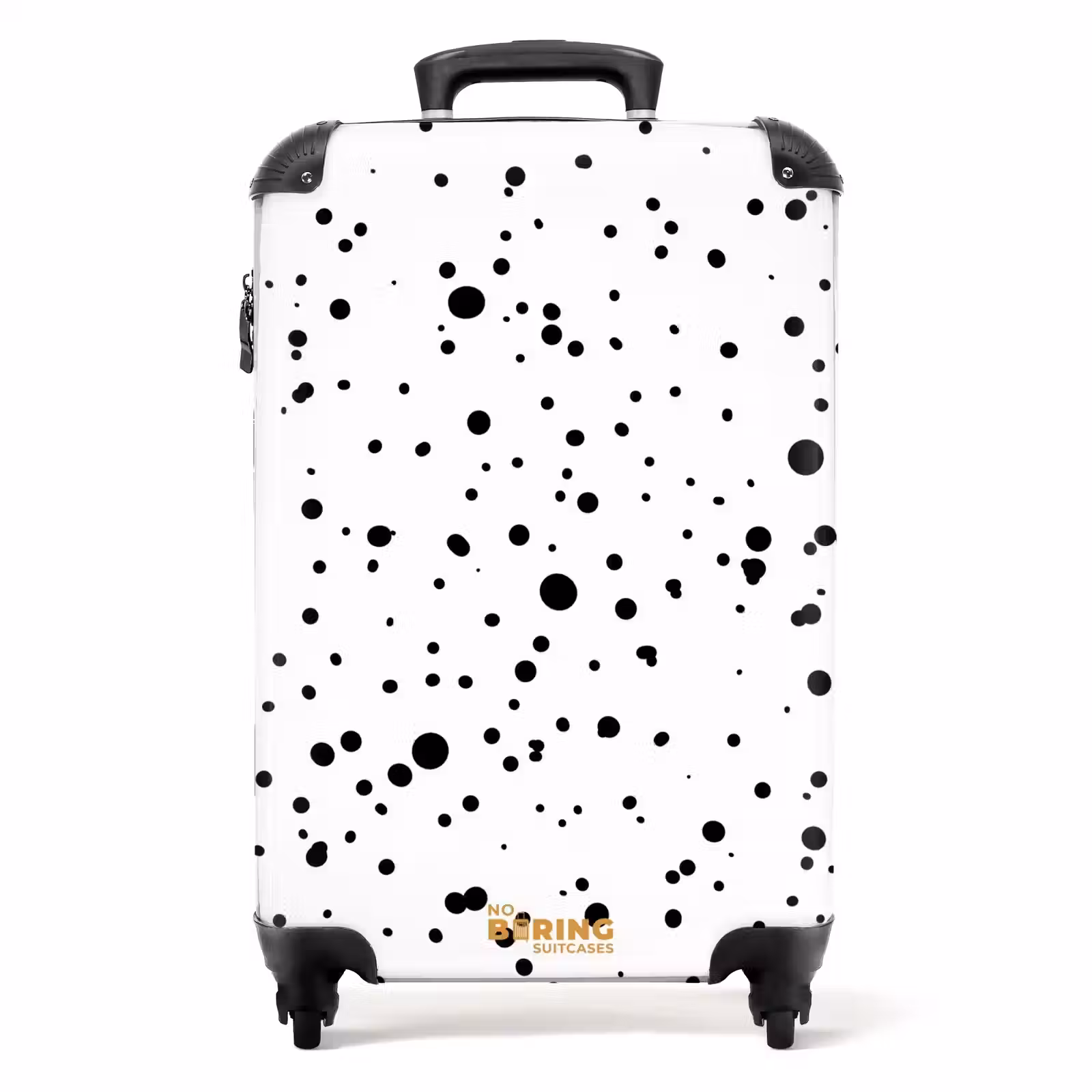 Valise - Points noirs de différentes tailles sur fond blanc — 1