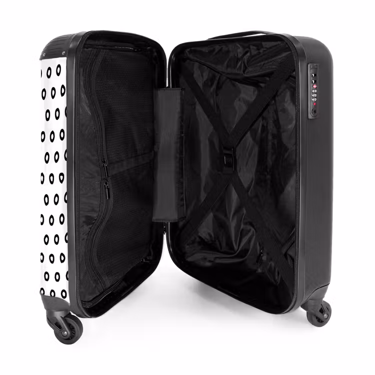 Valise - Anneaux circulaires noirs sur fond blanc — 5