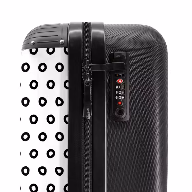 Valise - Anneaux circulaires noirs sur fond blanc — 6