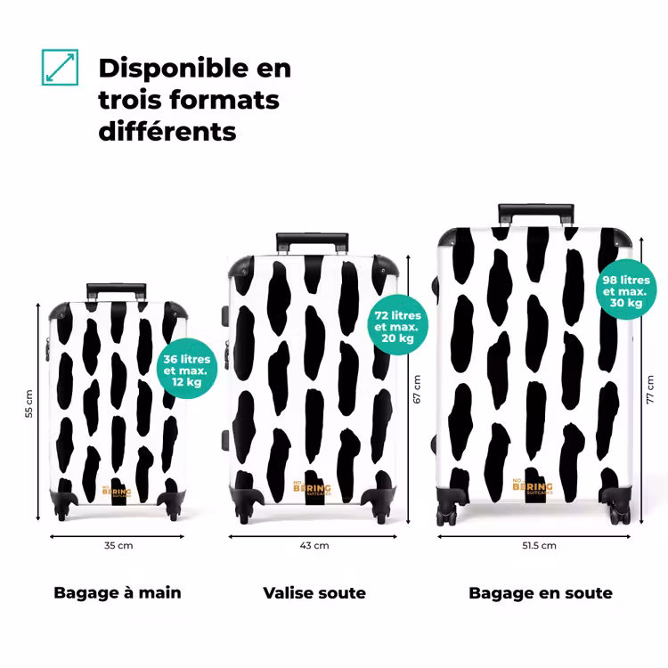 Valise - Formes noires sur fond blanc — 3