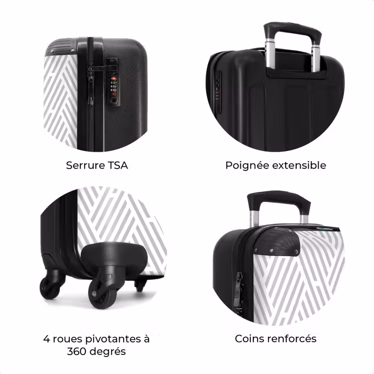 Valise - Graphique - Motif - Moderne - Rayures — 8