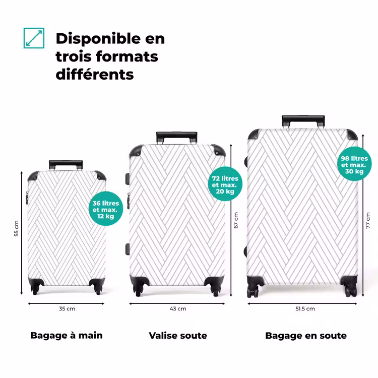 Valise - Graphique - Motif - Moderne - Tissé — 3