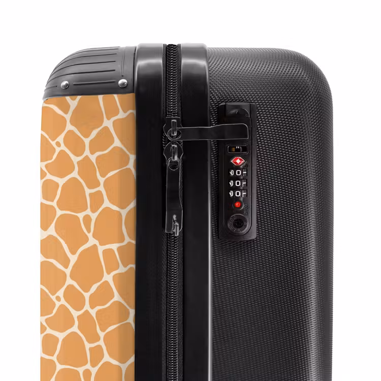 Valise - Motif d'impression de girafe en orange et beige — 5