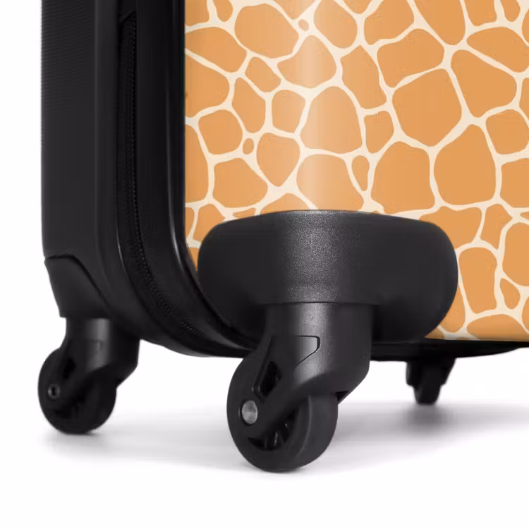 Valise - Motif d'impression de girafe en orange et beige — 6