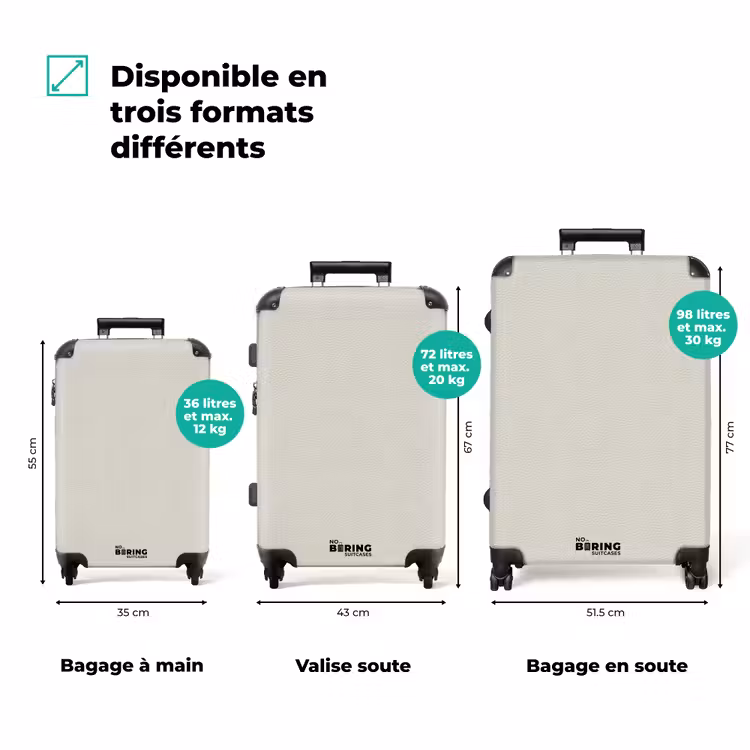 Valise - Motif en cuir blanc — 3