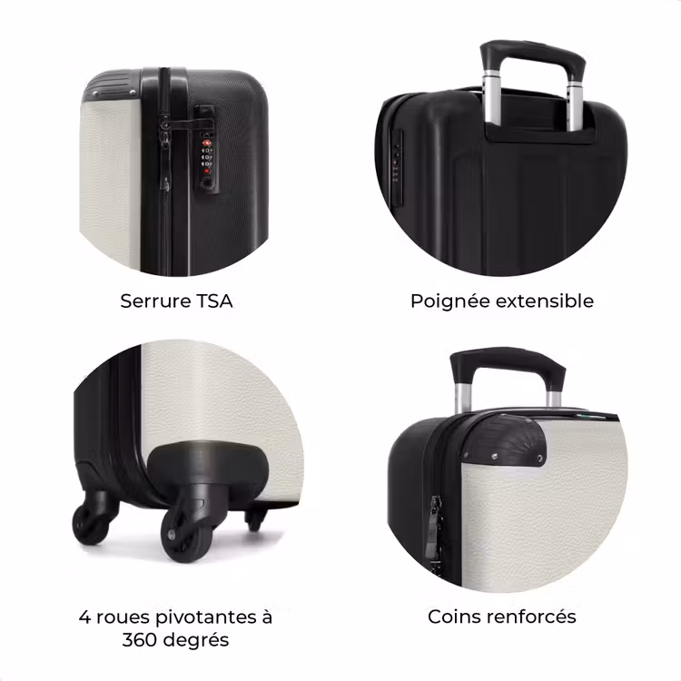 Valise - Motif en cuir blanc — 8