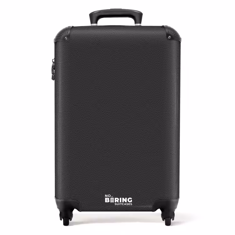Valise - Motif en cuir noir — 1