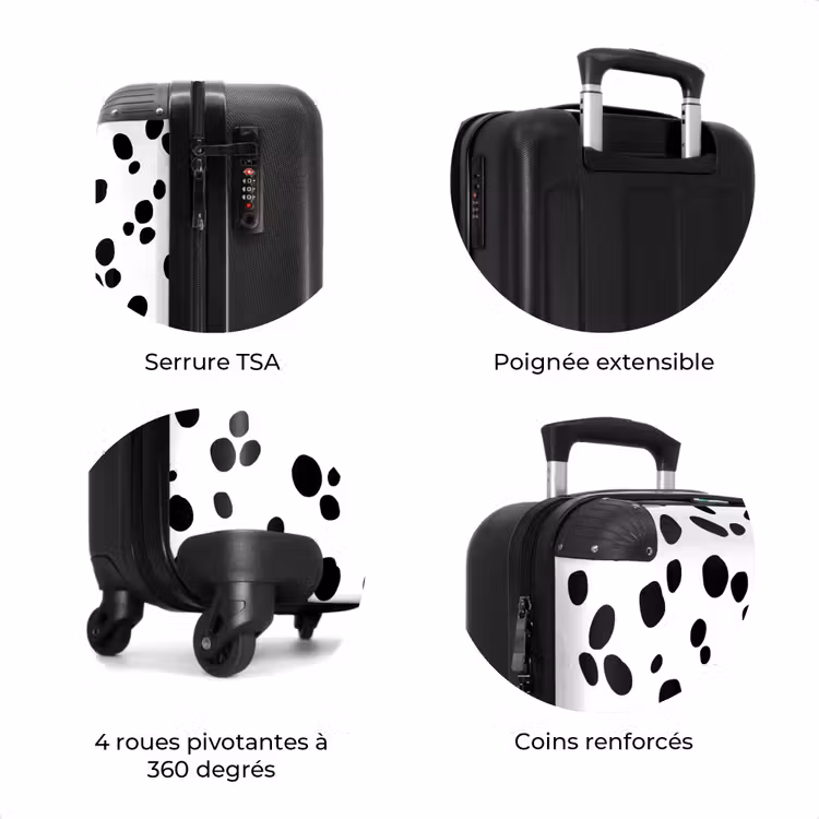 Valise - Ovales noirs sur fond blanc — 8