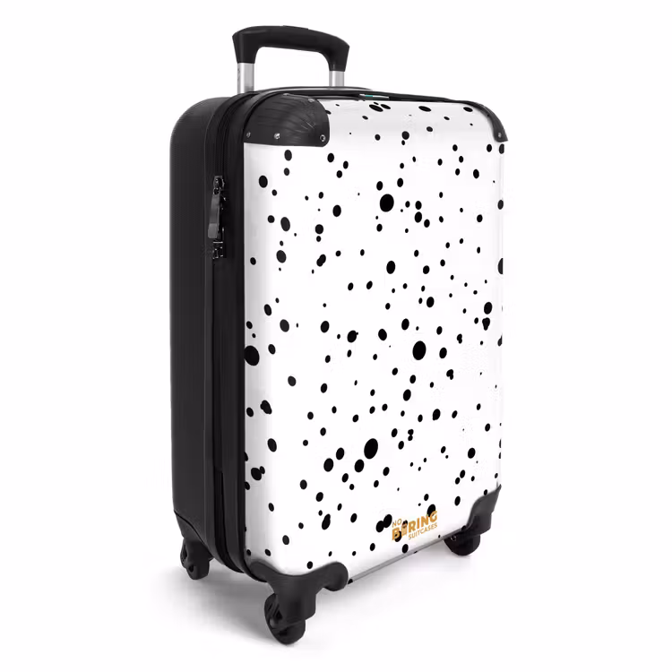 Valise - Points noirs de différentes tailles sur fond blanc — 2