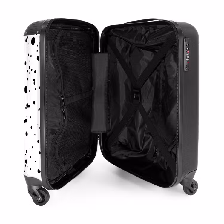 Valise - Points noirs de différentes tailles sur fond blanc — 5