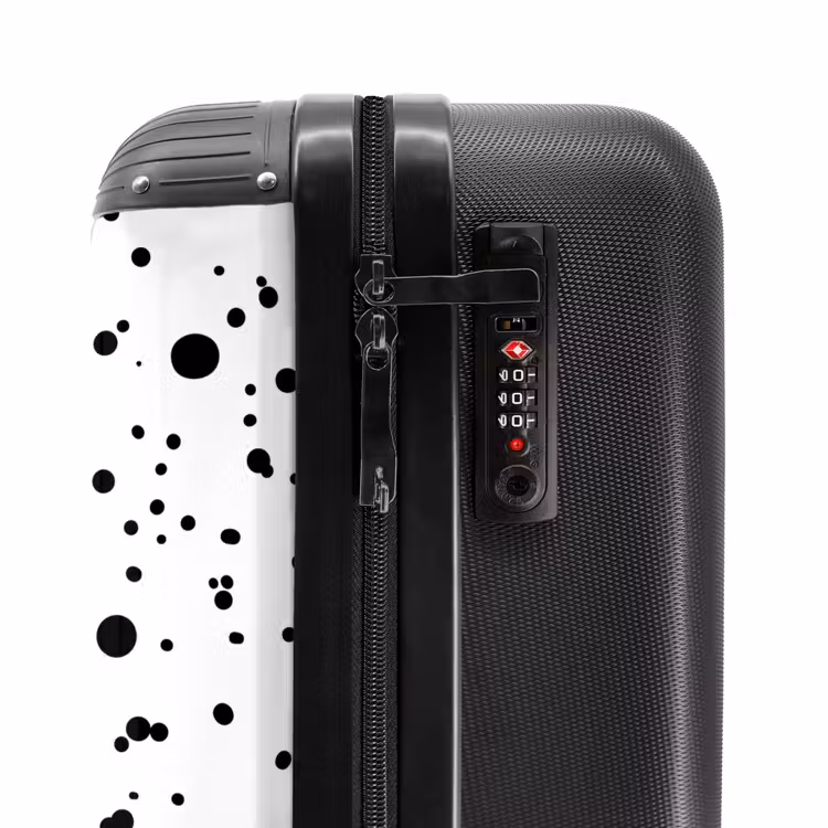 Valise - Points noirs de différentes tailles sur fond blanc — 6