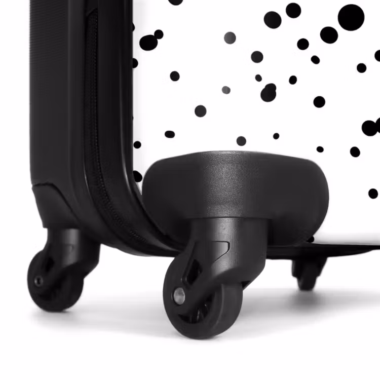 Valise - Points noirs de différentes tailles sur fond blanc — 7