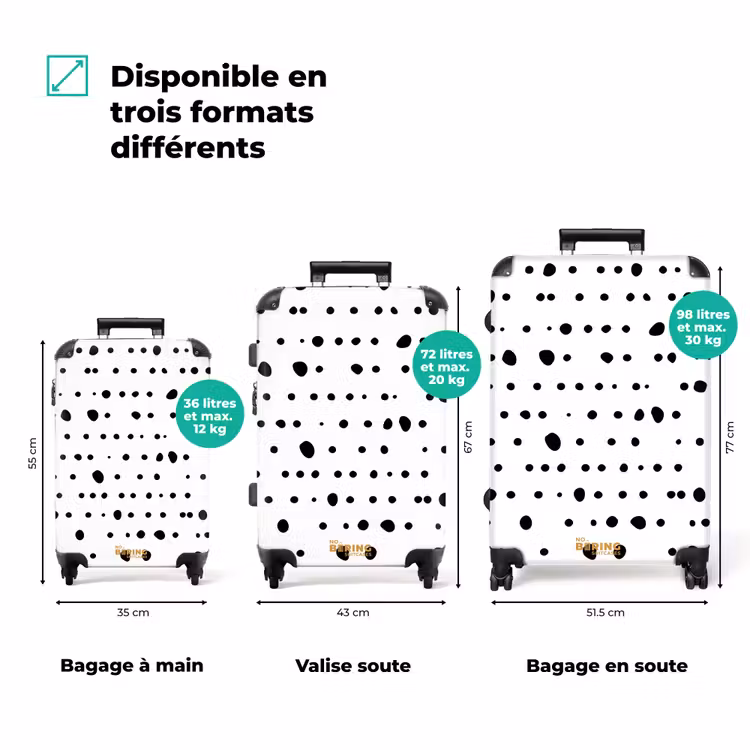 Valise - Points noirs organiques sur fond blanc — 3