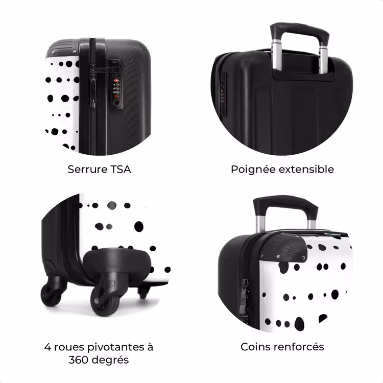 Valise - Points noirs organiques sur fond blanc — 8