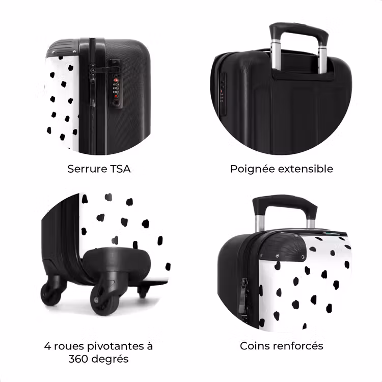 Valise - Points noirs sur fond blanc — 8
