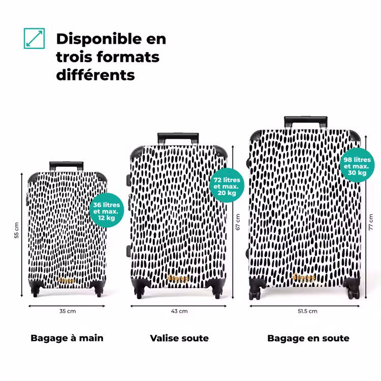 Valise - Points ovales sur fond blanc — 3