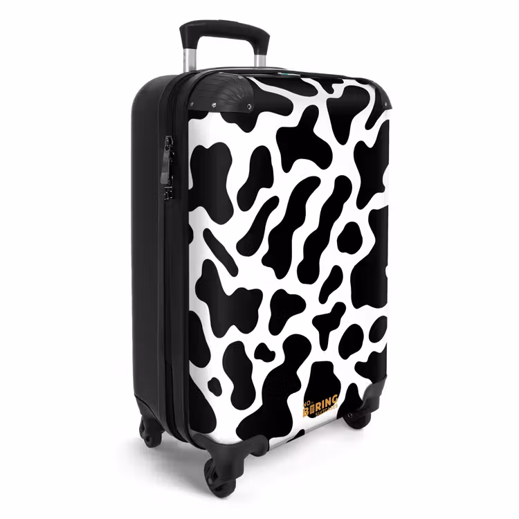 Valise - Taches de vache noires sur fond blanc — 2