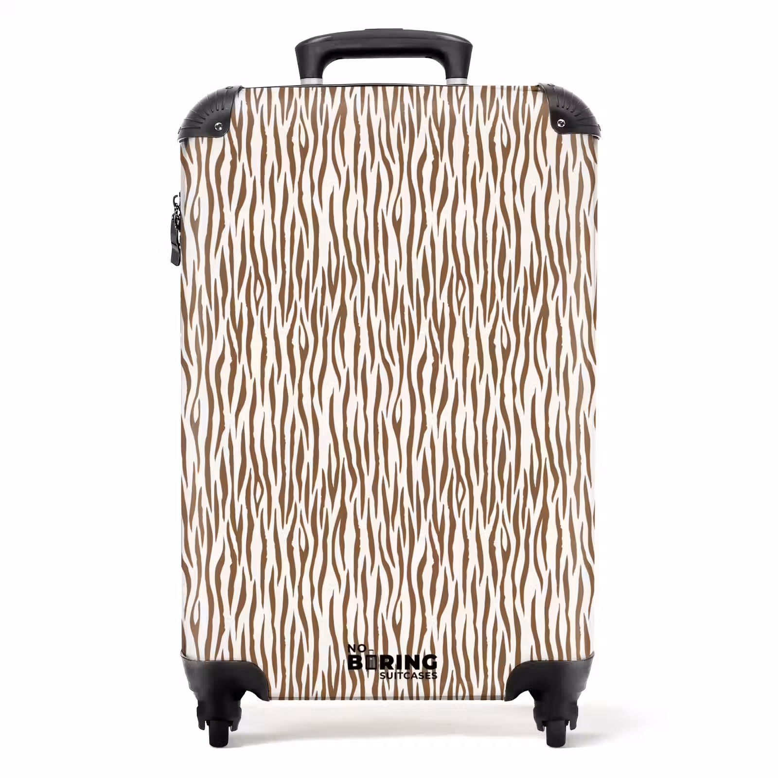 Valise - Imprimé zébré marron sur fond clair — 1