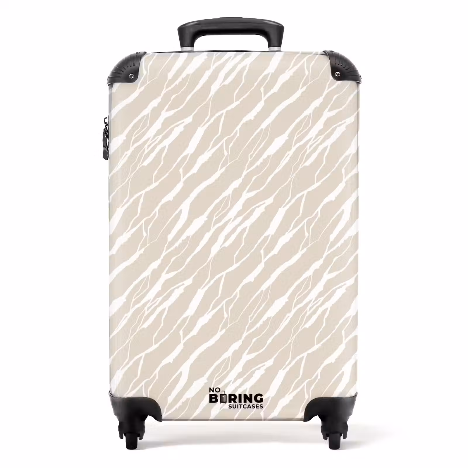 Valise - Lignes blanches sur fond beige — 1