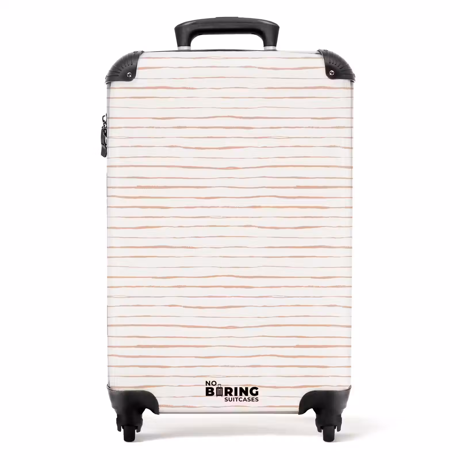 Valise - Lignes irrégulières en terre cuite sur fond beige clair — 1